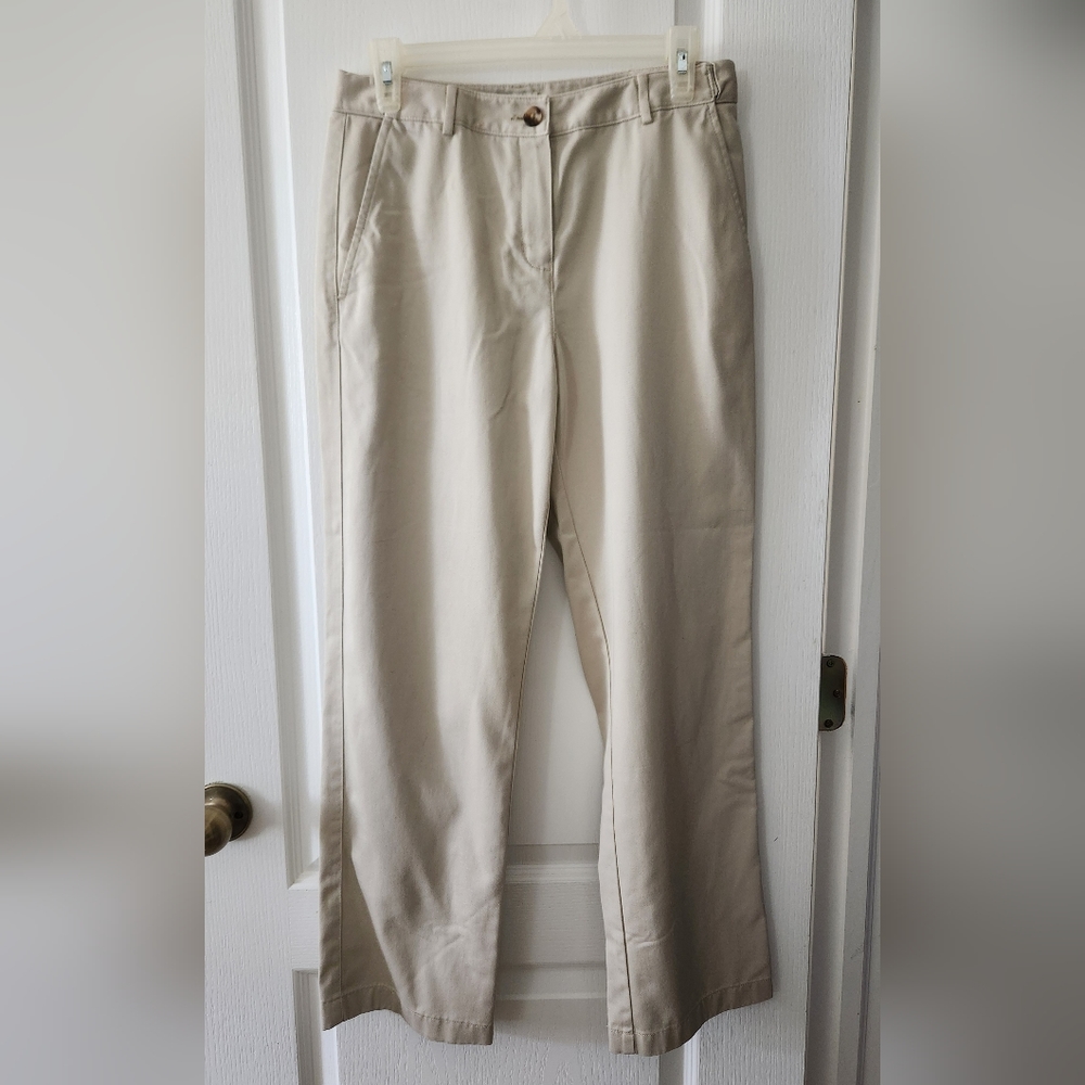 LL Bean Women's  Pant High Rise Hidden Comfort Waist Straight-Leg Size‎ 6P